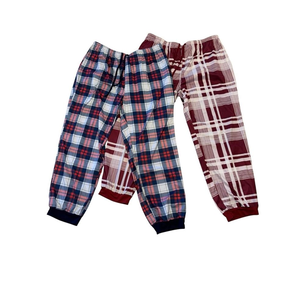 Ekouaer Men’s Plaid Pajama Joggers Lot of 2 XXL Lounge Sleep Pants